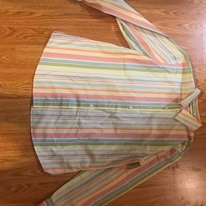 Long sleeve striped orvis button down